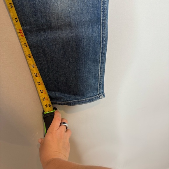 MOTHER NWT High Waisted Rascal Crop Graffiti Girl Size 30 Medium Wash Straight - Picture 8 of 11